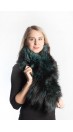 Green raccoon fur scarf